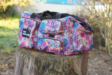 Preview: Outdoorstoff Happy Collection Blumen bunt, Senf by Swafing von Cherry Picking